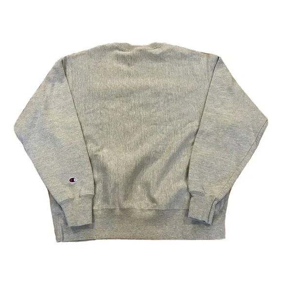 Champion Reverse Weave Spellout Pullover Crewneck Gray Sweatshirt Size Large EUC - Picture 4 of 6